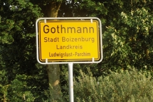 Ortseingangsschild "Gothmann" - Boizenburg/Elbe